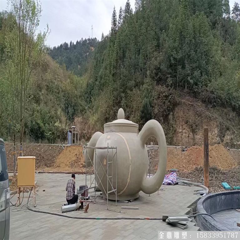 不銹鋼懸空天壺 景觀壺流水壺 噴泉茶壺3